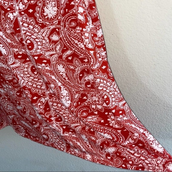Simply Noelle Red and White Paisley Print Dress Size S/M - Picture 7 of 7